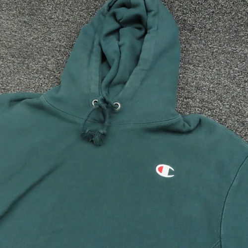 Champion Hoodie Youth Small Green Embroidered Logo Long Sleeve Gym Casual Boys - Picture 2 of 8