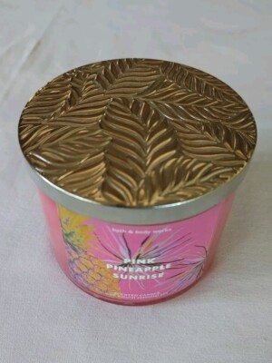 Bath & Body Works PINK PINEAPPLE SUNRISE 3 Wick Jar Candle 14.5 oz New