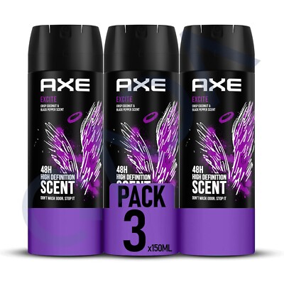 AXE Excite 48-Hour Fresh Deodorant Body Spray Fragrance for Men