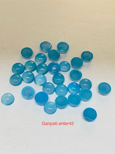 Blue Chalcedony Round Cabochons 10x10 MM Calibrated Size Loose Gemstone E - Picture 4 of 6