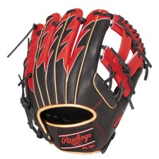 Rawlings Japan Glove HOH Heart of the Hide RHT LH 11.5 Infielder Black / Scarlet