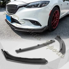 For 2014-2018 Mazda6 Mazda 6 Carbon Look Front Bumper Body Kit Spoiler Lip 3PC