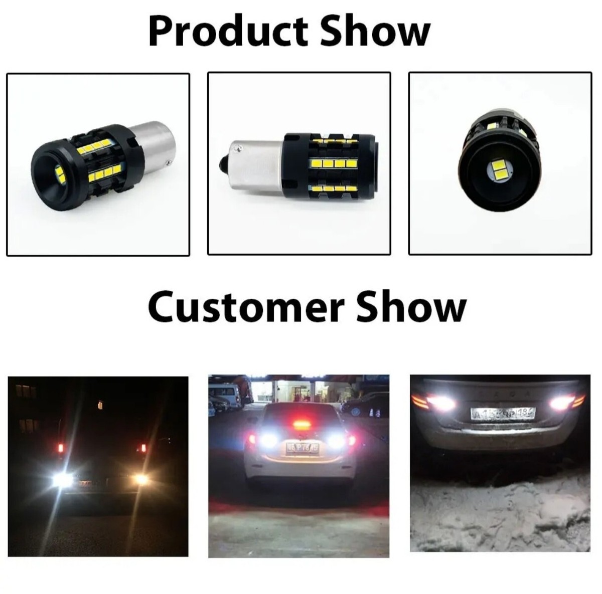 LUCE RETROMARCIA 135 LED P21W BA15S CANBUS PER ALFA ROMEO 145 6000K - Foto 9