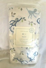 Pottery Barn Baby Daniel Monkey Organic Crib Fitted Sheet NWT NLA