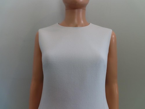 Christian Dior Pale Blue Crepe Sleeveless Sheath Dress F 42/US 10-Measures US 6 - Picture 5 of 12