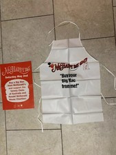 Vintage 1998 McDonalds Uniform Vinyl Apron Cook Poster Restaurant Mchappy Drive