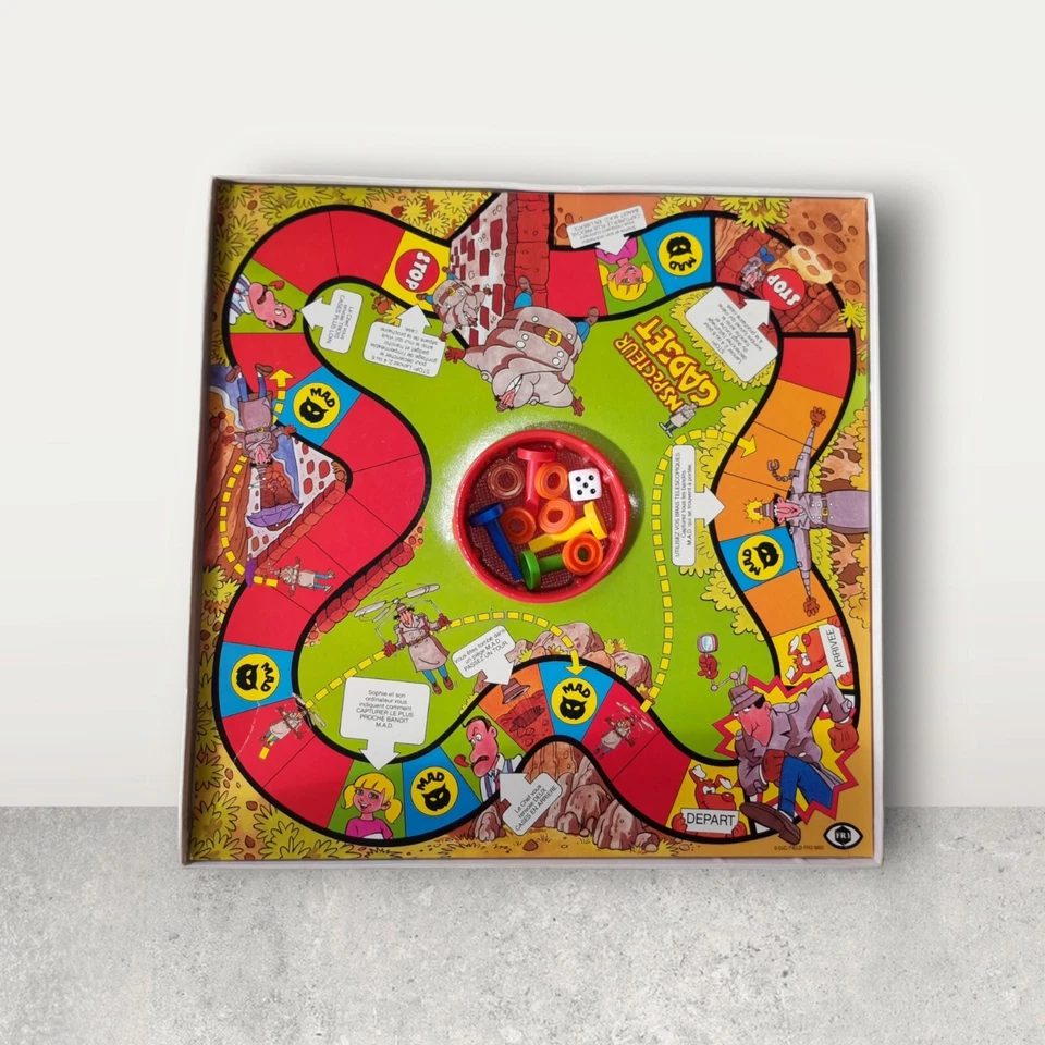 ANCIEN JEUX ( MB) INSPECTEUR GADGET A LA POURSUITE DES BANDITS EPOQUE GOLDORAK  - Photo 3/4