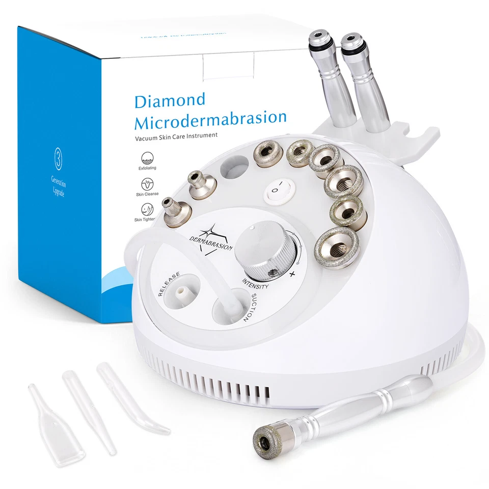 3 in 1 Diamond Microdermabrasion Dermabrasion Machine Facial Peel Vacuum Cleanse - Image 1 of 4