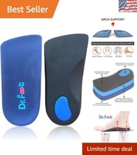 Dr. Foot's 3/4 Length Orthotic Insoles for Flat Feet  Plantar Fasciitis Relief