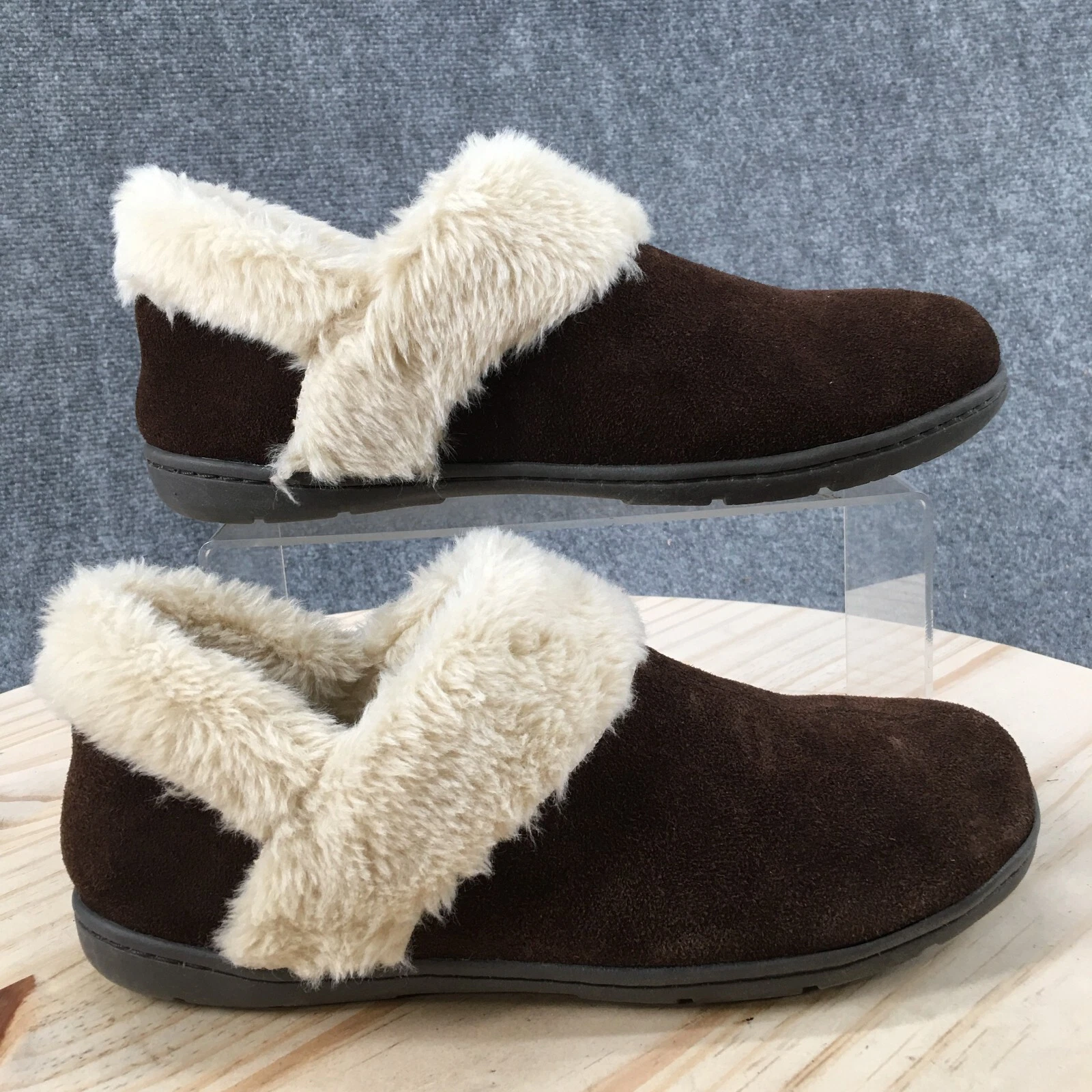 Mocassino Clarks donna 9 M casual comfort foderato 3246972 marrone pelle scamosciata