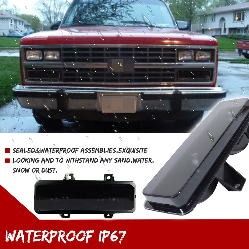 2X Luz de estacionamiento con señal de marcador de esquina de humo para camioneta Chevy GMC Jimmy Foto 4 de 4