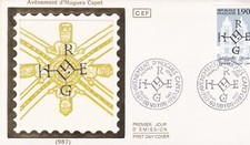 FRANCE 1987 FDC AVENEMENT D'HUGUES CAPET  YT 2478