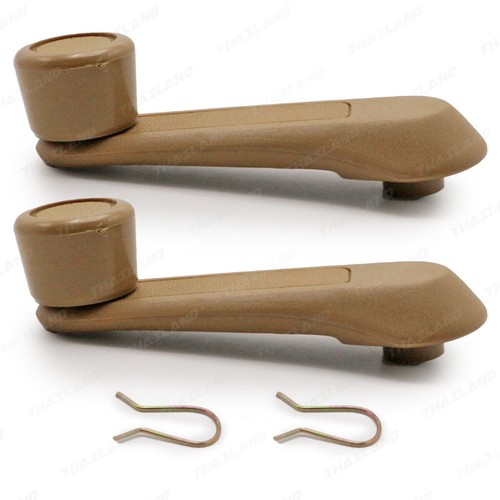 Pair Beige Windows Crank Handle Fits Isuzu TFR KB KBZ Pickup 1981 1995 - Picture 5 of 8
