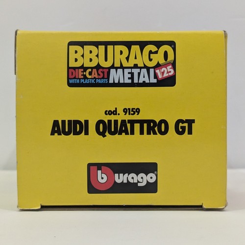 Bburago Audi Quattro GT Vintage 1:25 Diecast Metal Model Rare Vintage Toy Car - Picture 12 of 14