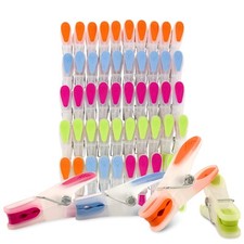 Wäscheklammern 50 Stück Soft Grip ohne Abdruck Groß Bunt UV-beständig