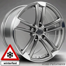 21 Zoll W27 Alufelgen 9,5x21 5x112 ET35 in grau poliert für Mercedes
