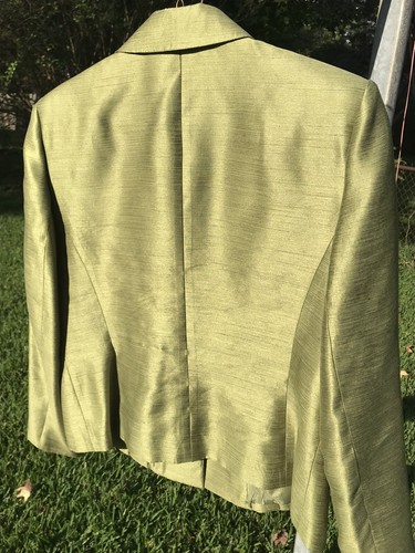 Le Suit Kleid Jacke Metallic Grün, Größe 14 - Bild 4 von 5