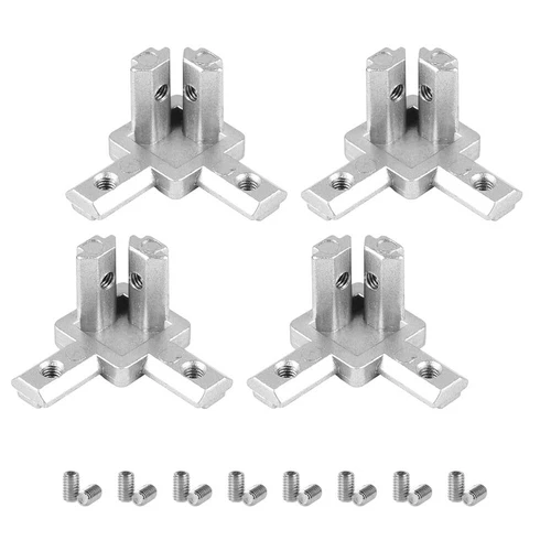 4 Stk Eckverbinder Profilverbinder 30mm/ 40mm Nut 8 Aluprofil Eckwinkel 3-Wege