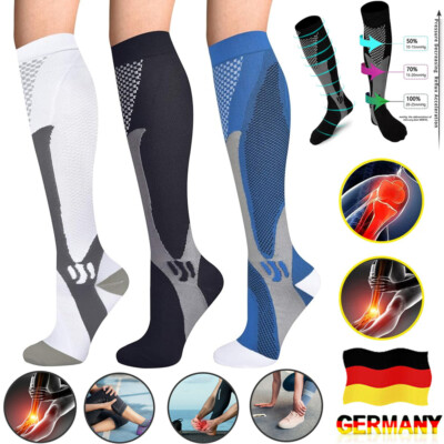 Herren/Damen Kompressionsstrümpfe Kompressionssocken Sport Flug Stützstrümpfe
