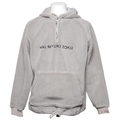 MKI MIYUKI ZOKU, Kapuzenpullover, Größe: M, Grau, Acryl, Print, Fleece #7iY