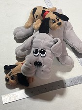 Tonka Pound Puppies Vintage 80 s Puppy 17 Gray Adult Brown Newborn Plush Lot