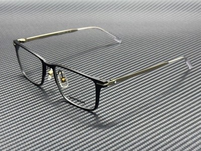 MONT BLANC MB0396ON 001 Black Gold Men's 54 mm Eyeglasses