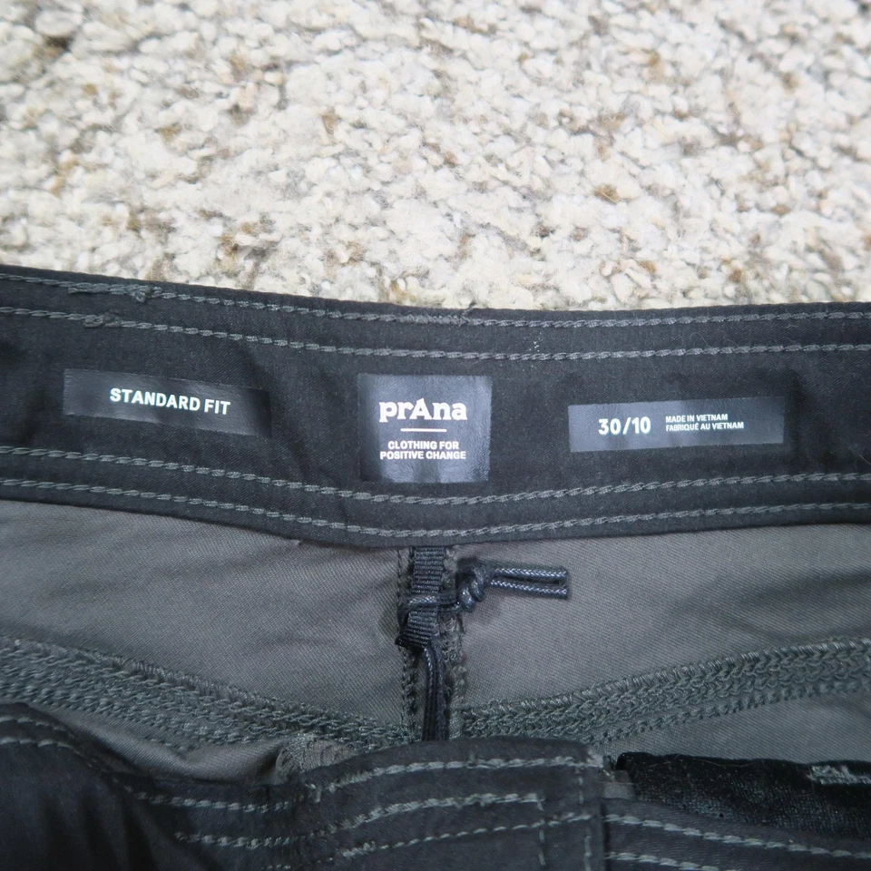 Nuevo con etiquetas Pantalones Cortos Prana Para Hombres 30 Gris Elástico Zion II Senderismo Carga Exterior 10" Entrepierna Foto 2 de 4
