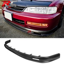 Fit 96-97 Honda Accord Unpainted Front Bumper Lip Spoiler Mugen Style Pu 2pc