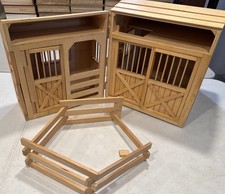 Melissa and Doug Folding Horse Stable Wooden Barn Corral Large 785 Rare