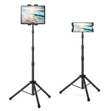 Tablet Floor Stand, Height Adjustable Cellphone Floor Stand with 360 Rotating...