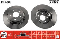 2Er Set Bremsscheiben TRW Automotive DF4263 MERCEDES-BENZ 000 423 10 12