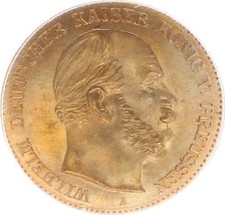 Preußen Wilhelm I. 5 Mark 1878 A PCGS MS66 TOP POP Gold pfr., stgl. J 244