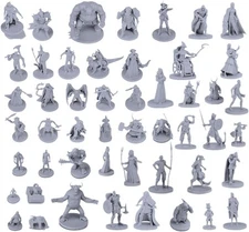 50 Unique Miniatures Fantasy Tabletop RPG Figures for Dungeons and Dragons,... 