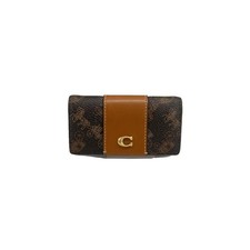 Coach Essential 6-Ring Key Case Ladies Allover Pattern Brown