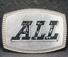 XA01130 AMAZING VINTAGE 1970s   ALL   ADVERTISEMENT MENS PEWTER BELT BUCKLE