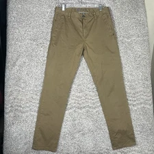 Vuori Cascade Tech Chino Pants Mens 32 Brown Stretch Flat Front Golf Casual