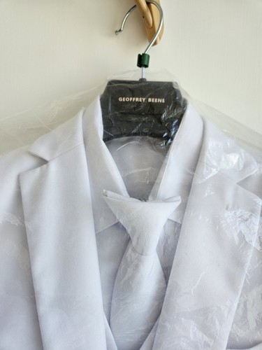 Geoffrey Beene 5 Pieces Vested Suit White Suit Set - Picture 15 of 16