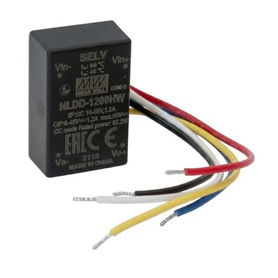MeanWell NLDD-1200HW DC/DC LED-Treiber, 10-56V zu 1200mA/6-46V, Anschlusslitzen