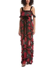 Valentino Printed Silk Gown Women's