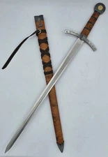 Handmade Crusader Templar Medieval Sword Dagger | Metal Cosplay Broadsword Gift