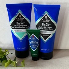 Black Jack Big Sir Body Hair Cleanser, Body Lotion, Hair Beard Balm Set of 3