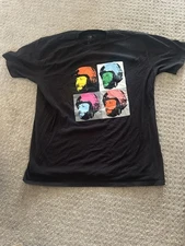 Mark Gonzales T-shirt Fourstar Size XL Skateboarding Any Warhol Art Black Y2K