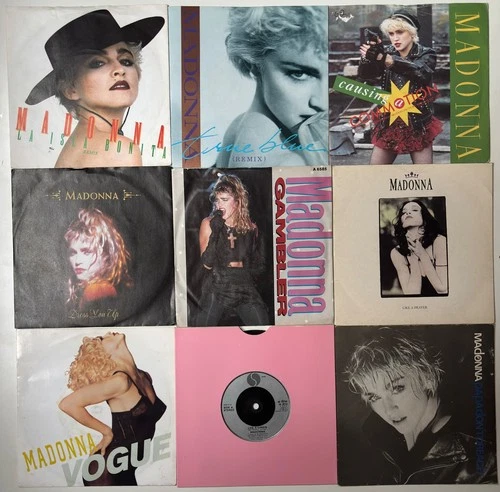 Madonna Collection 9 x 7” Vinyl Singles Bundle - 45rpm Record Job Lot - 2