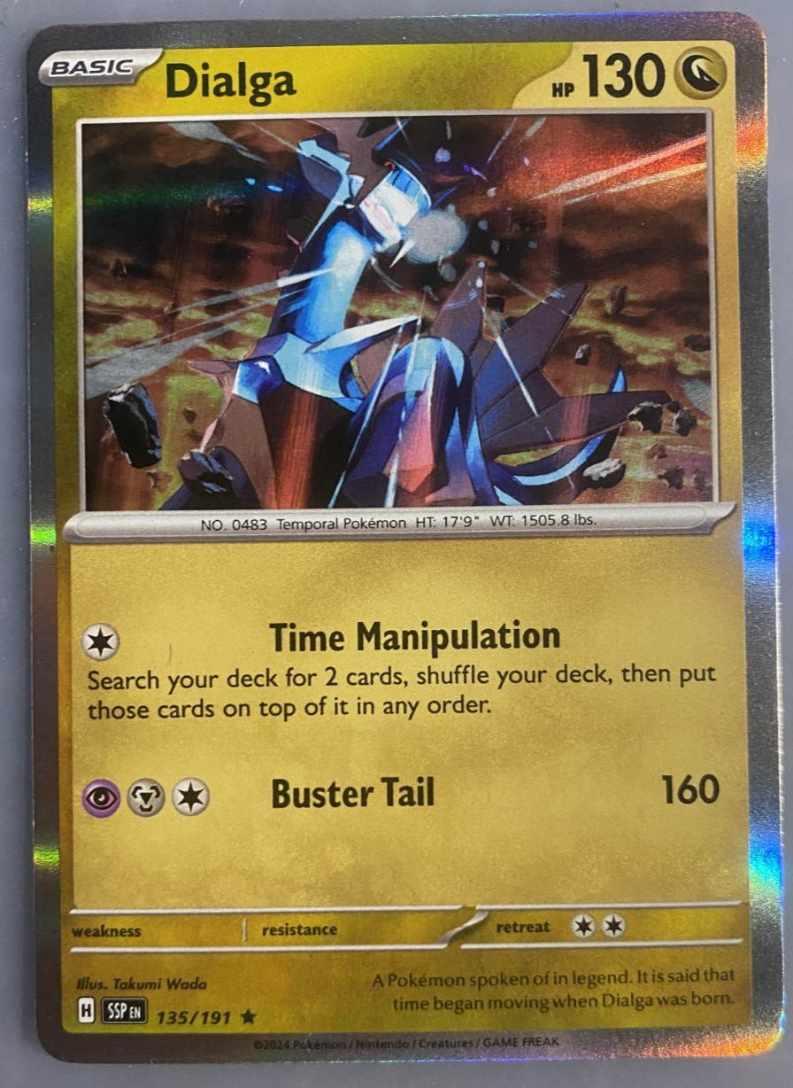 Dialga 135/191 Rare Surging Sparks 2024 Pokemon TCG Holo Near Mint/Mint English