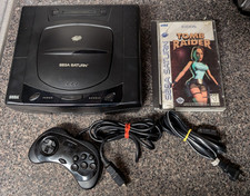 Sega Saturn Black Console w/power cable, pad,...