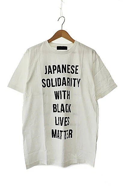 T shirt HUMAN MADE 20SS nera con logo Lives Matter L bianca usata beneficenza