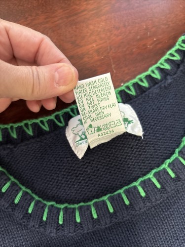 Quacker Factory Sweater Womens Plus 1X Navy Blue St Patricks Day Green Shamrock - Picture 4 of 8