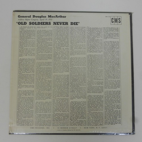 General Douglas MacArthur Address Before Congress, April 19, 1951 Vinyl LP - Foto 11 di 11