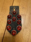 Vntg Federal 95 AUTOMOBILE Red glass marble Reflector Hot Rod