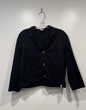 Thirdlove Black Pajama Top 3 Button Front Womens Size Medium Cotton Blend